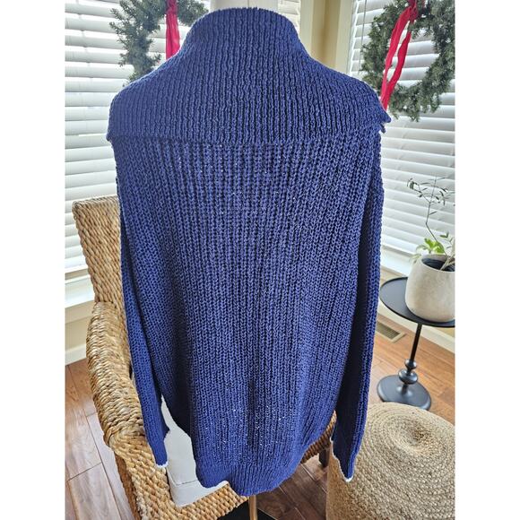 J. Crew Textured Sailor Sweater Women's Size XL Relaxed Nautical Saint-Tropez - Picture 4 of 10